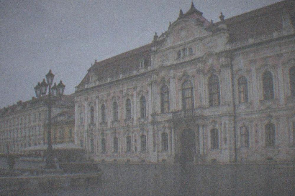 Facade of the Baroque Palace housing the National Museum of Art on Piata Unirii