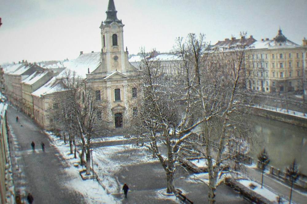 The Reformed church on a quiet street in Timisoara's Cetate district, where the December 1989 protests began