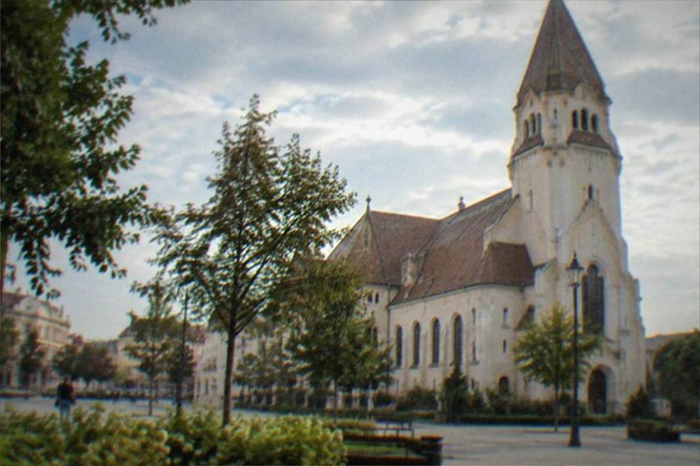 The Millennium Church and square in the Iosefin district of Timisoara