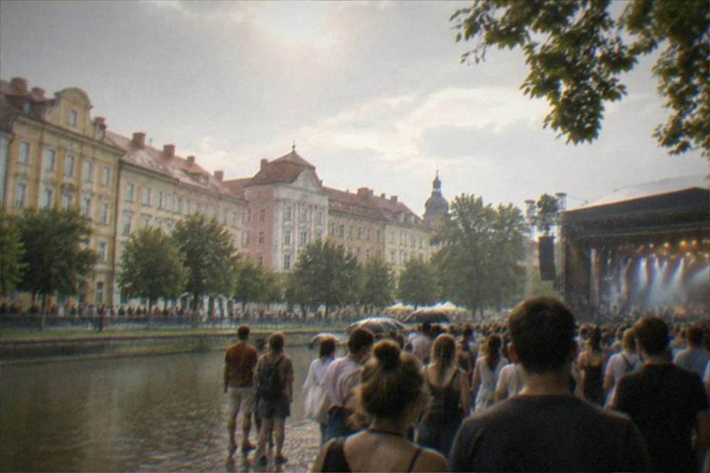 Open-air concert crowd at a summer festival in Timisoara